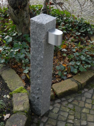 Lichtsäule Granit LED Edelstahlstrahler